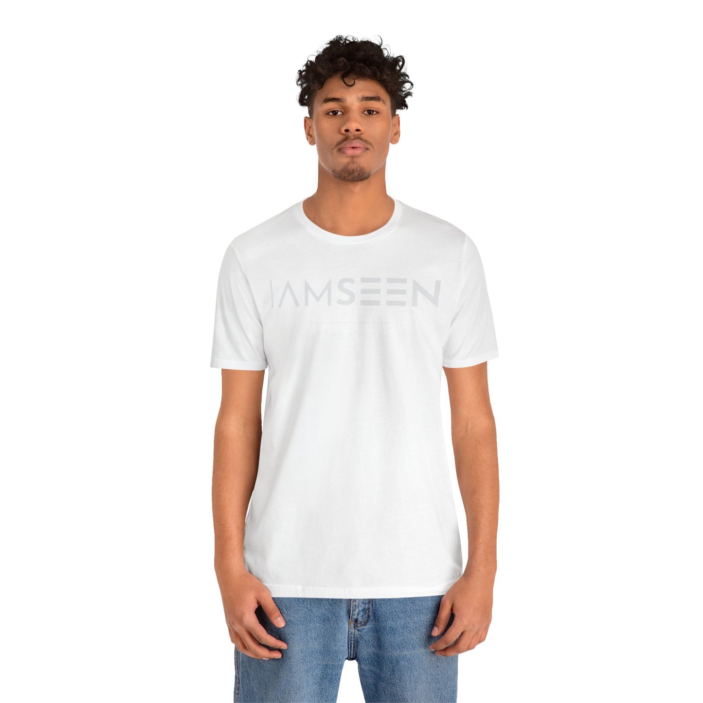 I Am Seen T-Shirt - Matthew 10:29-31 Faith Graphic Tee | Monochromatic Edition