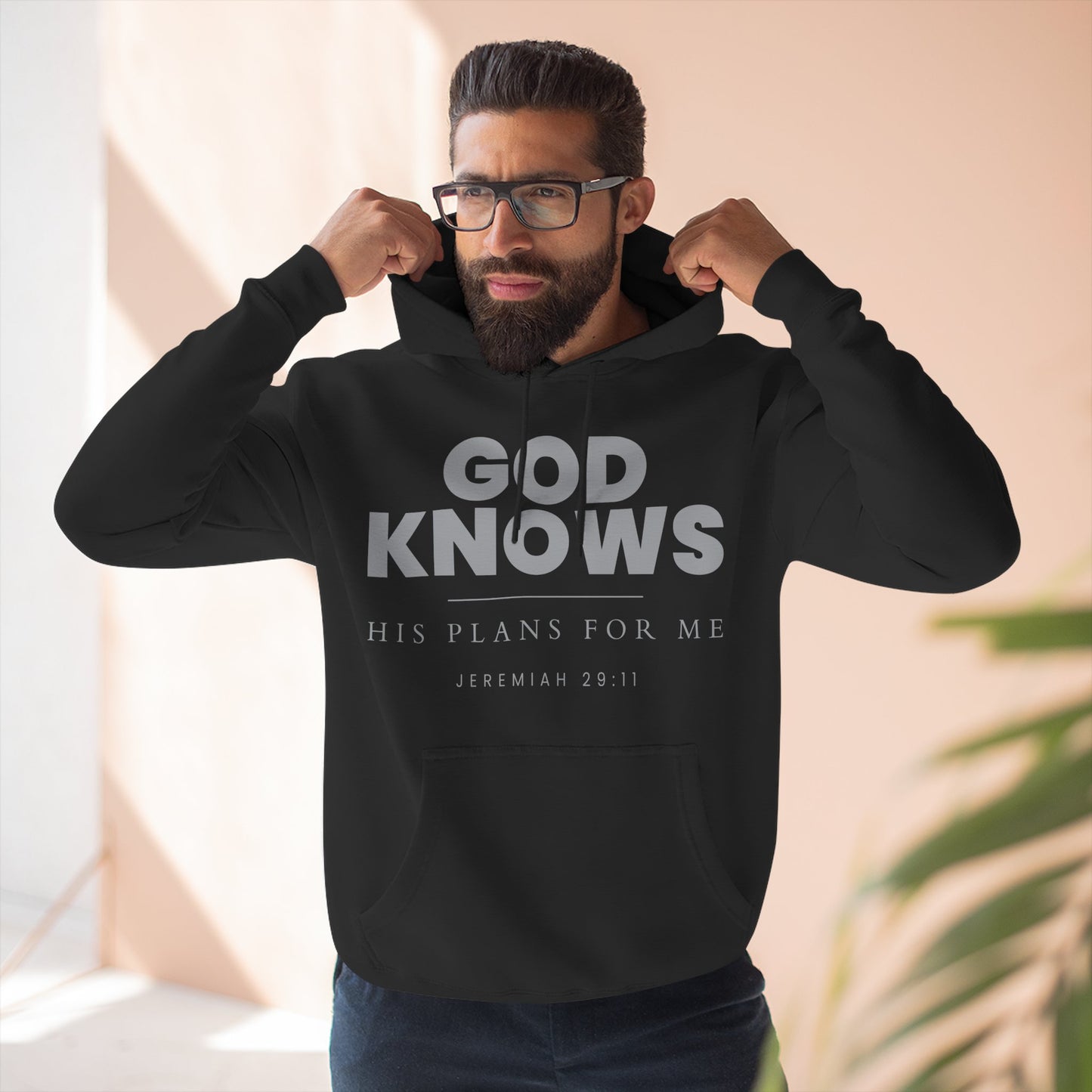 God Knows Pullover Hoodie - Jeremiah 29:11 Christian Sweatshirt | Pure Print Edition