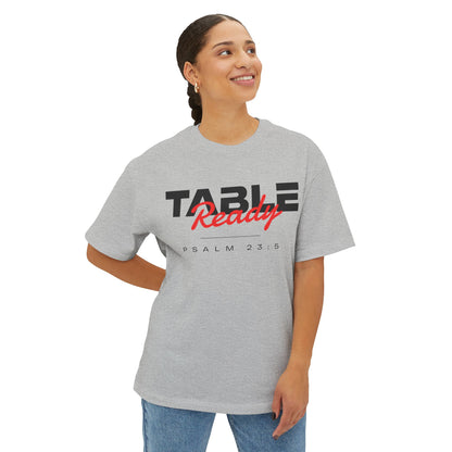 Table Ready Oversized Tee - Psalm 23:5 Faith Graphic Tee | Oversized Edition