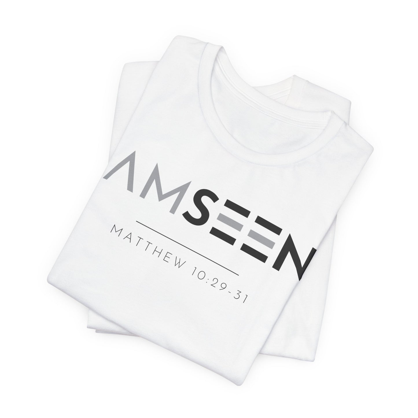 I Am Seen T-Shirt - Matthew 10:29-31 Faith Graphic Tee | Contrast Edition
