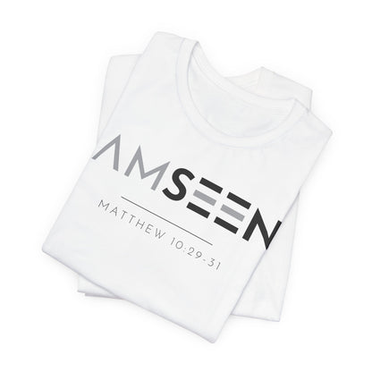 I Am Seen T-Shirt - Matthew 10:29-31 Faith Graphic Tee | Contrast Edition