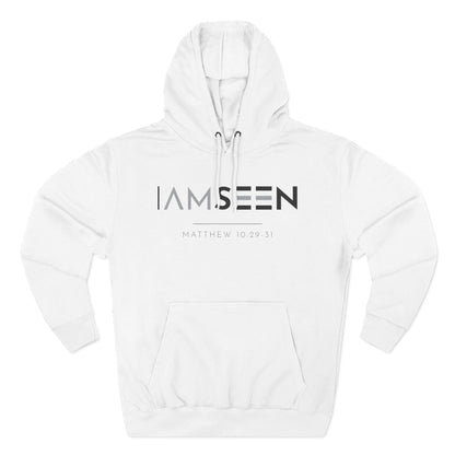I Am Seen Pullover Hoodie - Matthew 10:29-31 Christian Sweatshirt | Contrast Edition