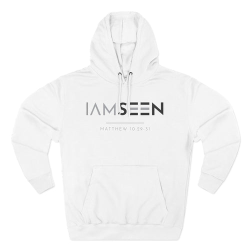 I Am Seen Pullover Hoodie - Matthew 10:29-31 Christian Sweatshirt | Contrast Edition