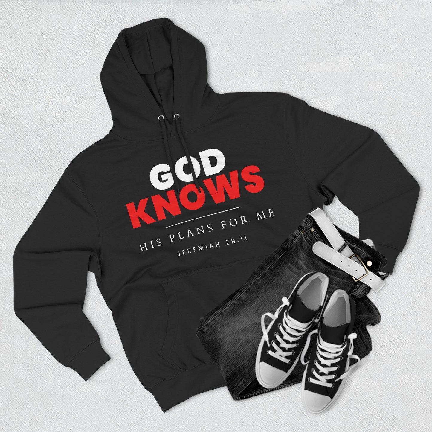 God Knows Pullover Hoodie - Jeremiah 29:11 Christian Sweatshirt