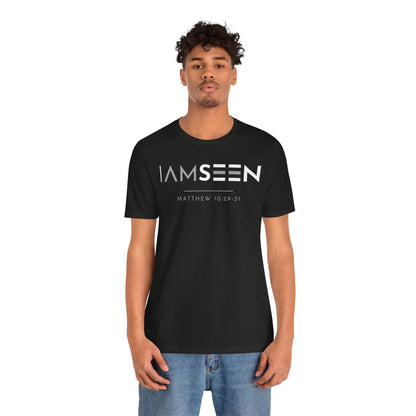 I Am Seen T-Shirt - Matthew 10:29-31 Faith Graphic Tee | Contrast Edition