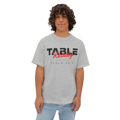 Table Ready Oversized Tee - Psalm 23:5 Faith Graphic Tee | Oversized Edition