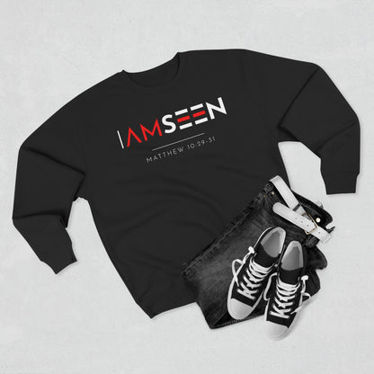I Am Seen Crewneck Sweatshirt - Matthew 10:29-31 Christian Fleece