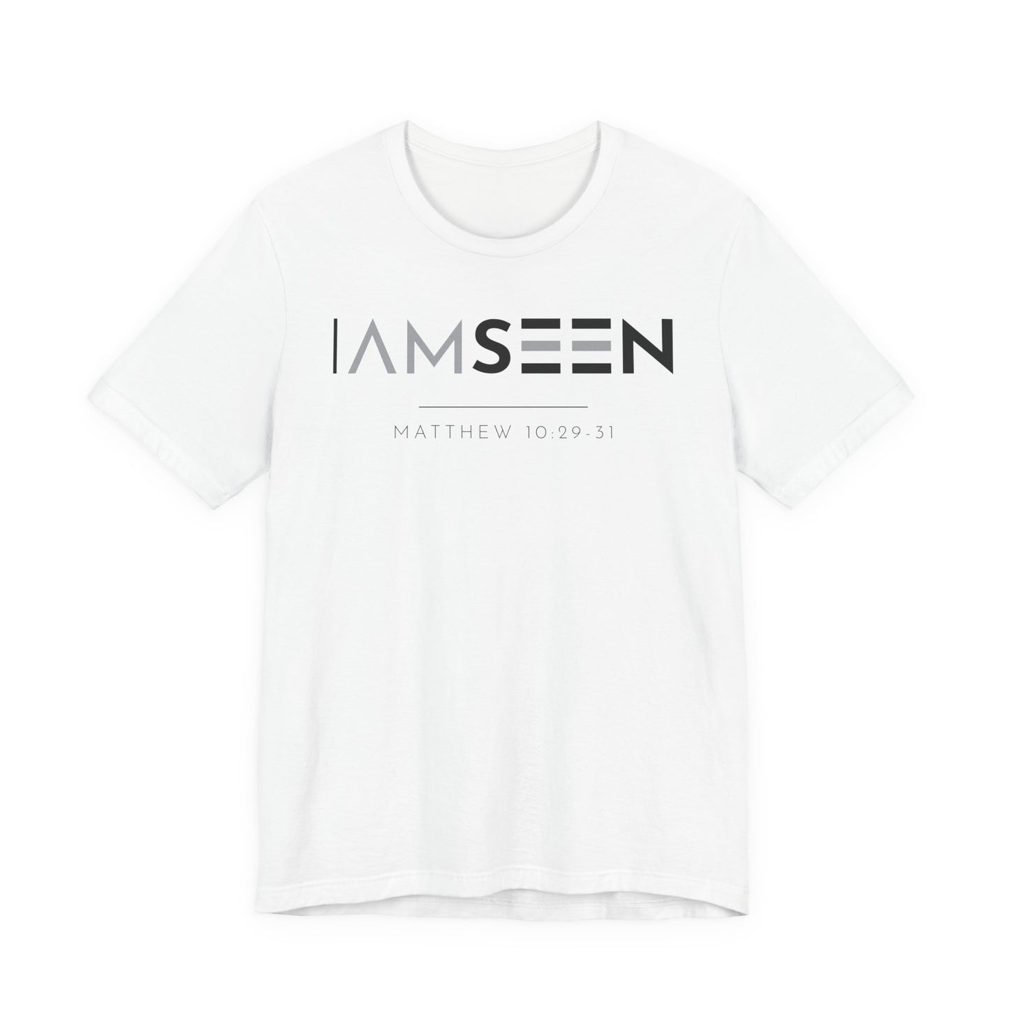 I Am Seen T-Shirt - Matthew 10:29-31 Faith Graphic Tee | Contrast Edition