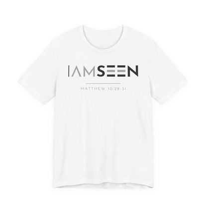 I Am Seen T-Shirt - Matthew 10:29-31 Faith Graphic Tee | Contrast Edition