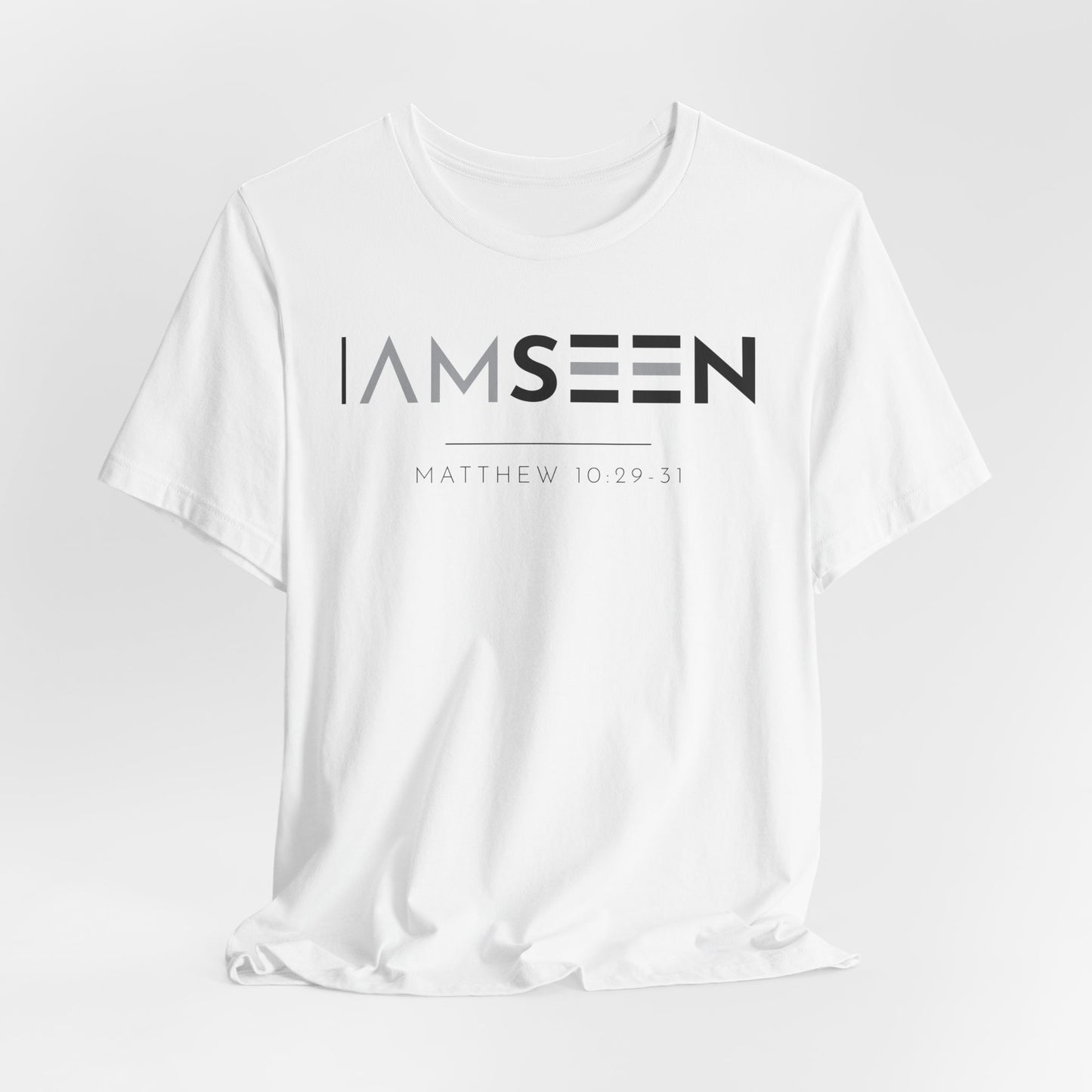 I Am Seen T-Shirt - Matthew 10:29-31 Faith Graphic Tee | Contrast Edition