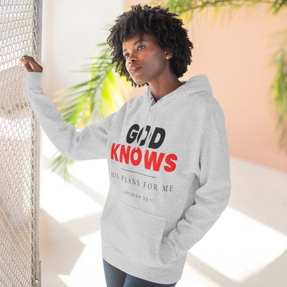God Knows Pullover Hoodie - Jeremiah 29:11 Christian Sweatshirt
