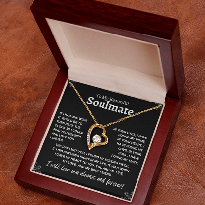 To My Beautiful Soulmate | Forever Love Necklace