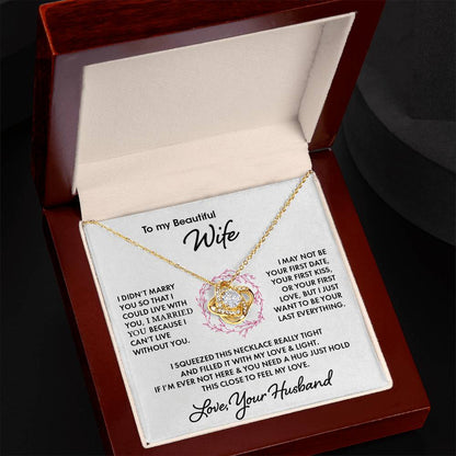 To My Beautiful Wife | Love Knot Necklace