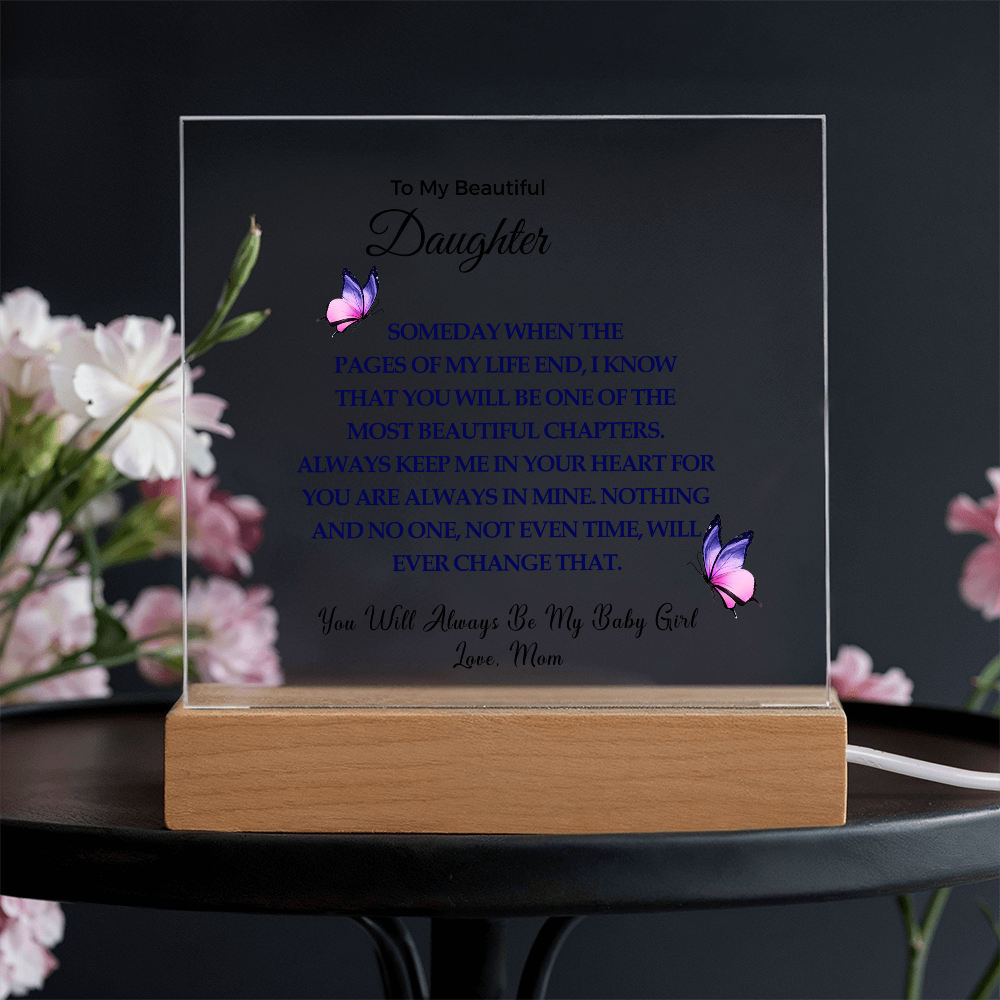 To My Beautiful Daughter | Acrylic Square Plaque